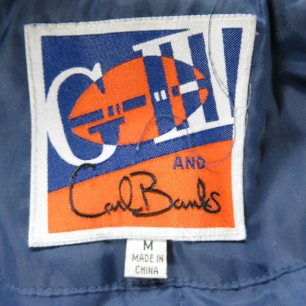Denver Broncos Jacket Mens Medium Black G III & Carl Banks Hoodedd Zip Parka VTG